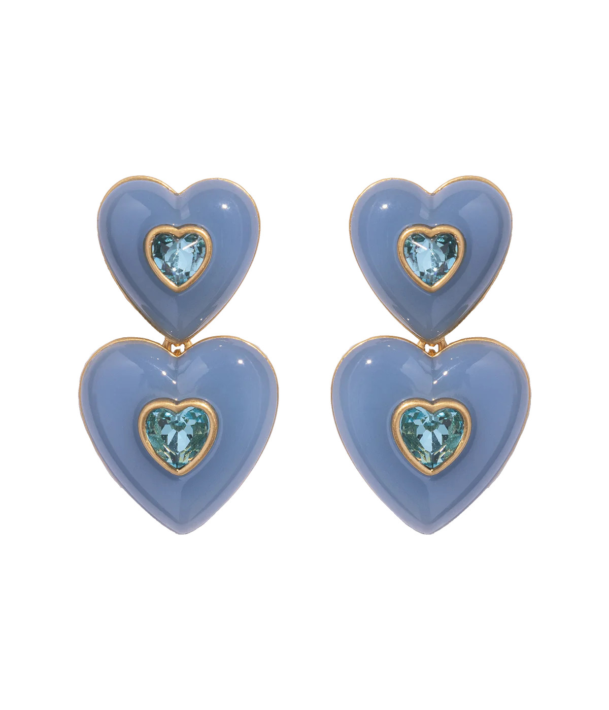 Elodie Heart Drop Earrings | Over The Moon