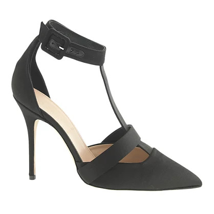 Collection satin T-strap pumps | J.Crew US