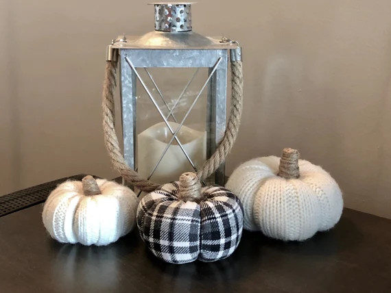 Knit & Fabric Farmhouse Pumpkins Fall Farmhouse Decor Fall | Etsy | Etsy (US)