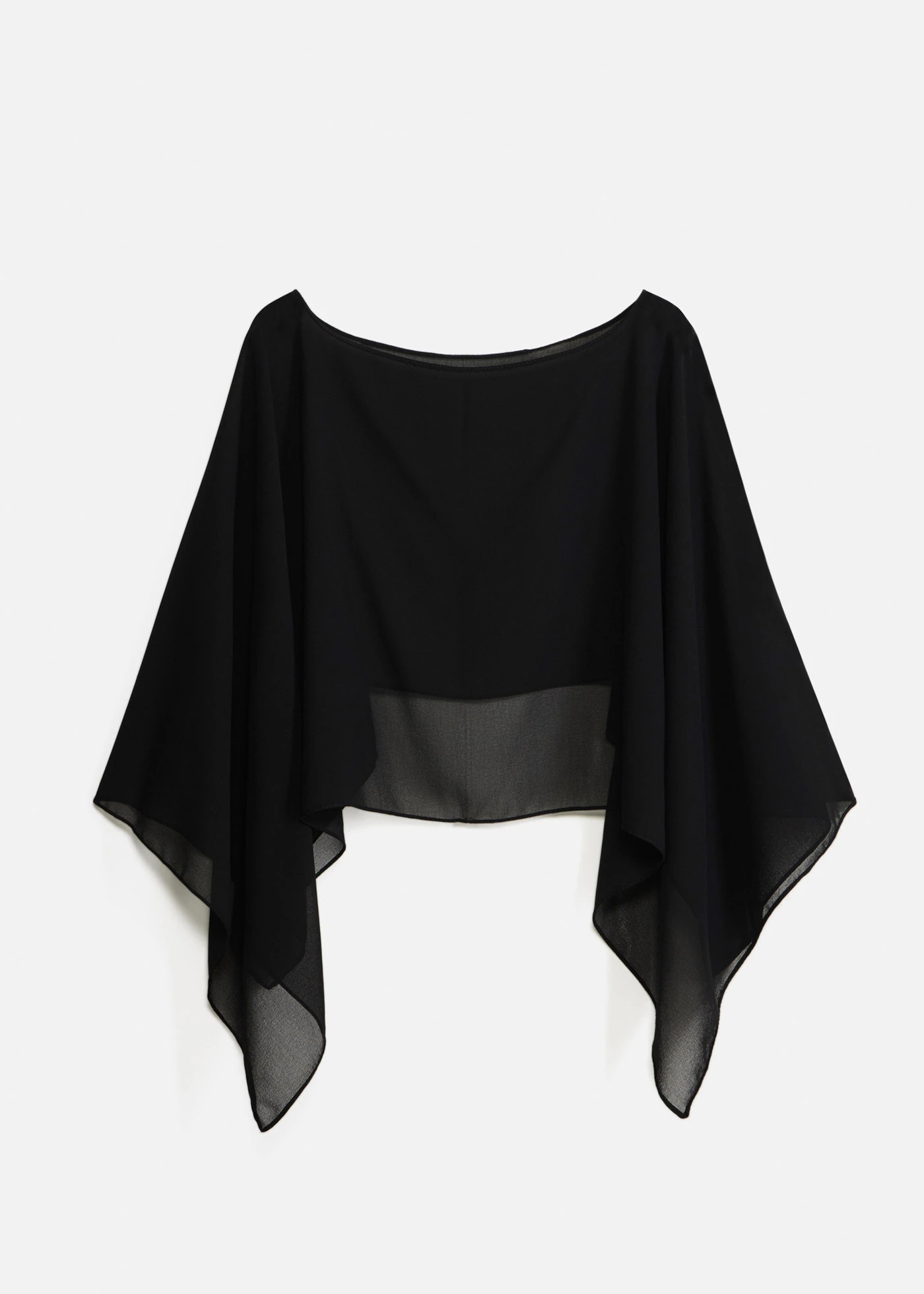 Chiffon cape van soepel materiaal zwart | Bonprix NL (Influencer)