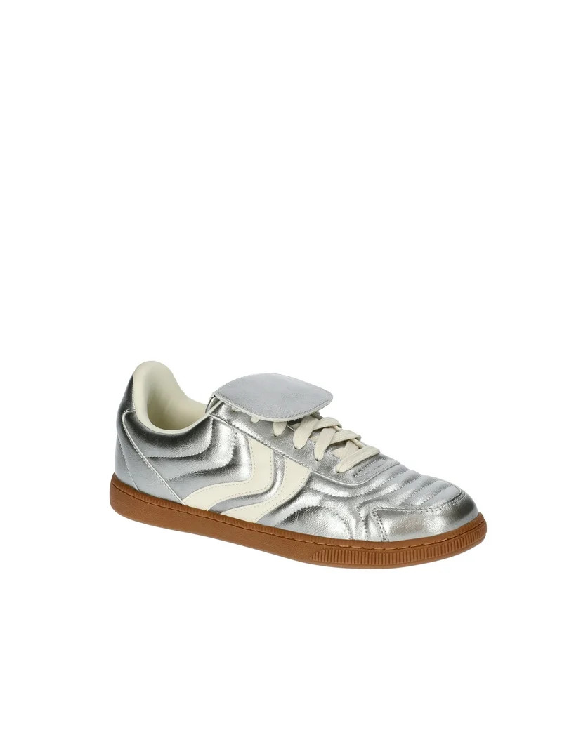 Madden NYC Women's Metallic Faux Leather Sneakers with Fold Over Tongue | Walmart (US)
