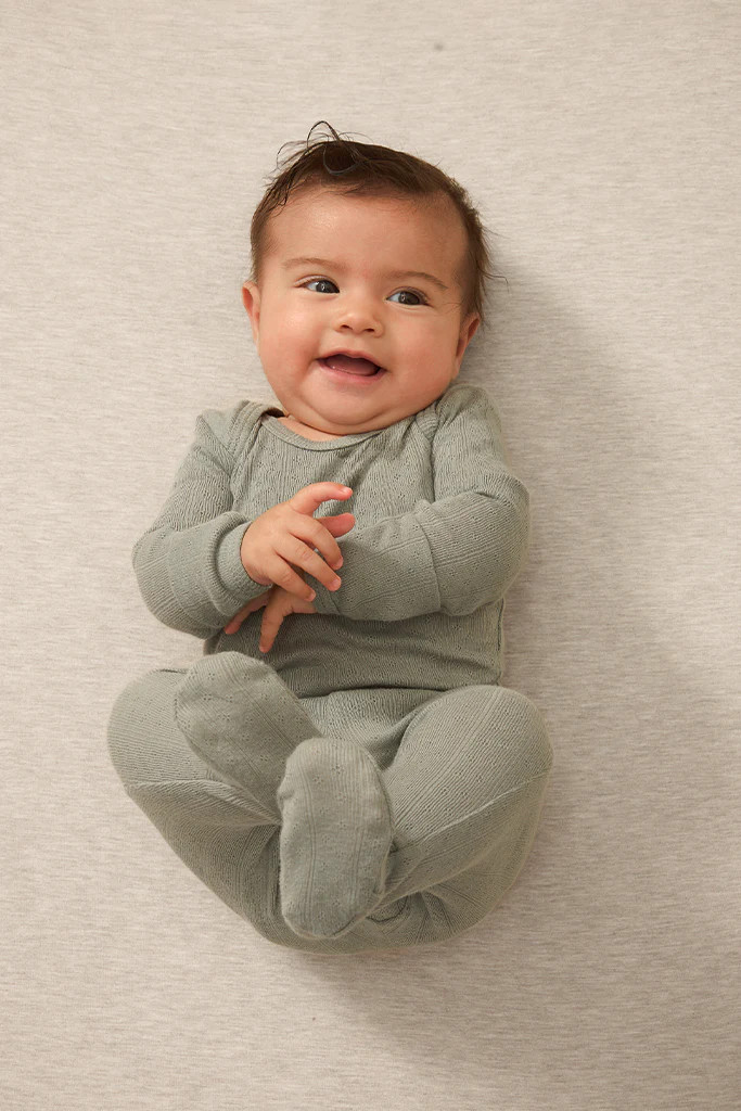 Mist Pointelle Baby Sleep Set | Solly Baby