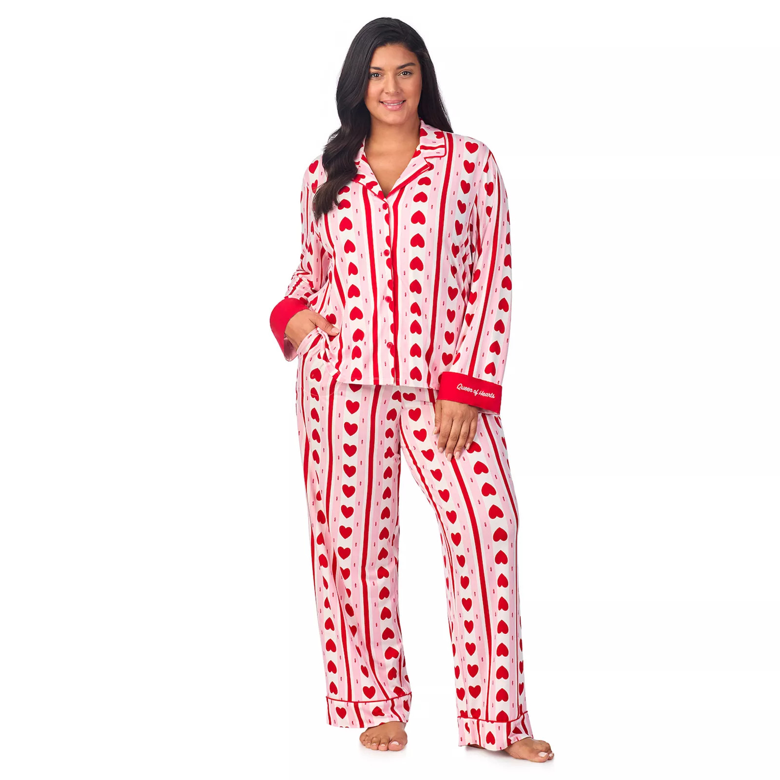 Plus Size Beauty Sleep Social Long Sleeve Pajama Shirt & Pajama Pants Sleep Set | Kohl's
