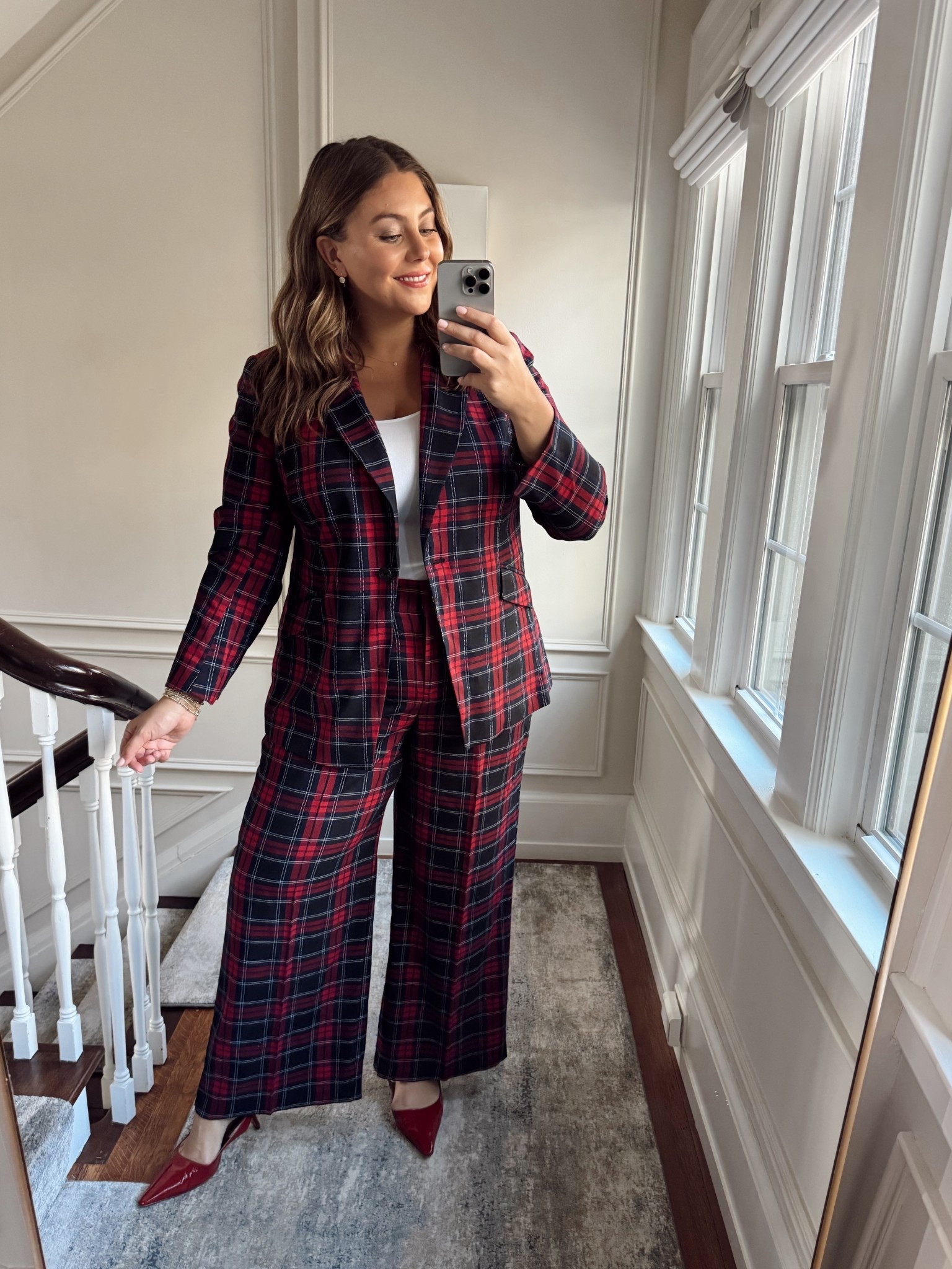 Wearing size 18 in blazer & pants, 1X in tank. Use CARALYN10 at Lane Bryant, use CARALYN20 at Shapermint. 

#LTKHoliday #LTKPlusSize #LTKSaleAlert