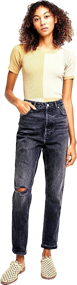 Free People Women's Zuri Mom Jeans, Dusty Roads, 25 | Amazon (US)