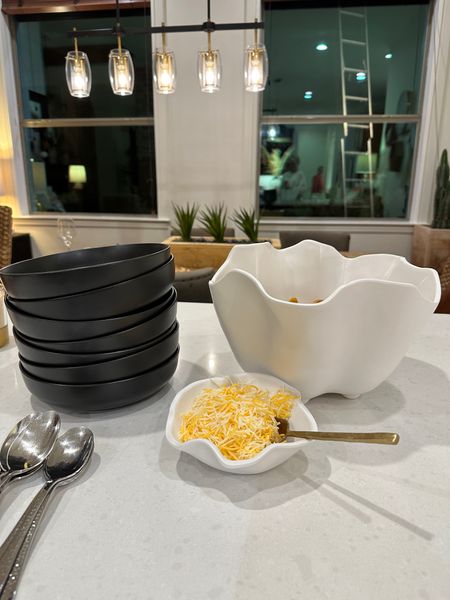 Melamine bowls would make a great gift for anyone who loves to entertain! 
The large one is actually an ice bucket, but I do use it for chips occasionally

These black flat bowls are great for pasta etc 

#LTKhome #LTKGiftGuide #LTKHoliday