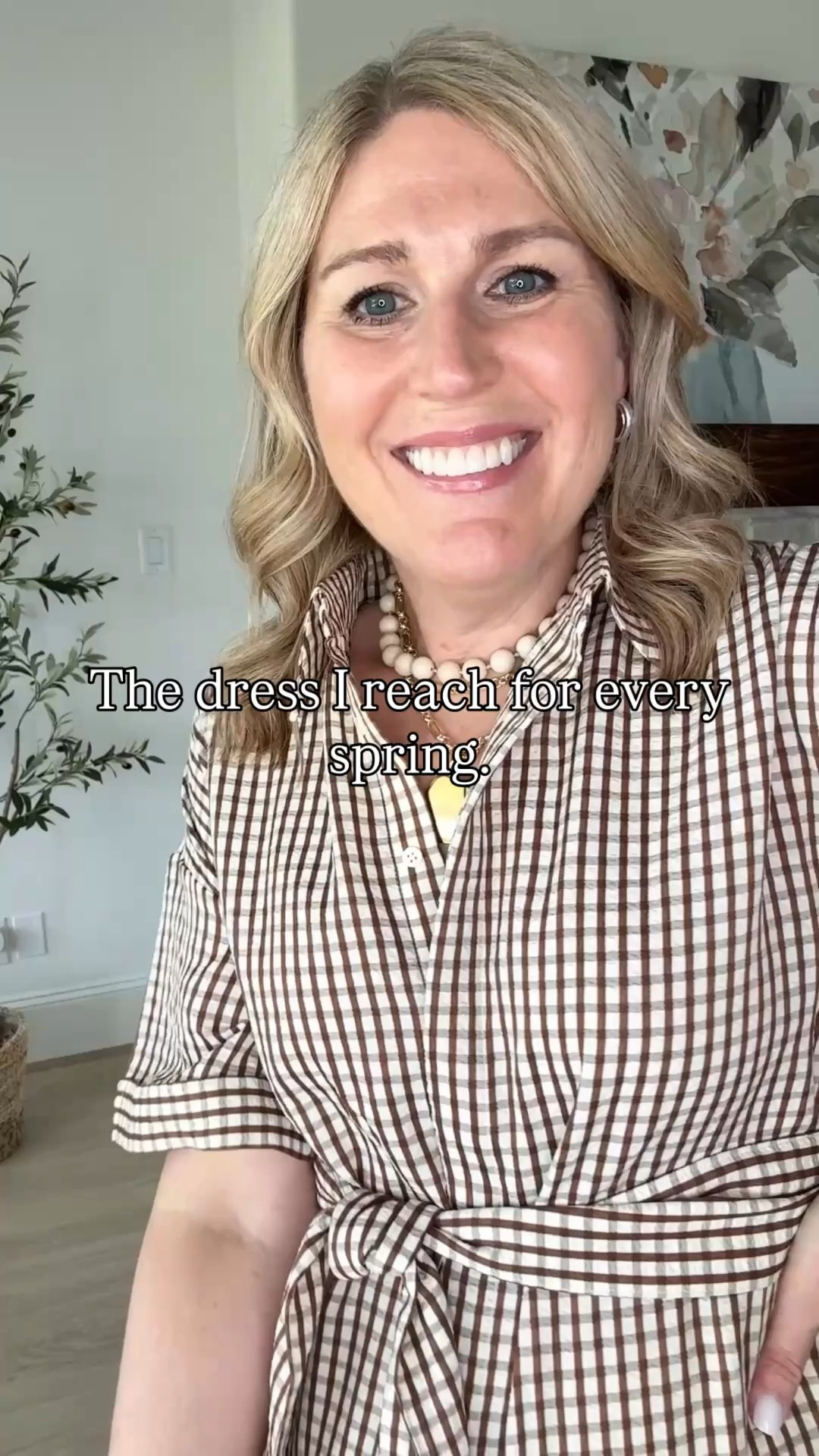 Dress runs large. Wearing my regular size here. Belt is removable. #tuckernuck

#LTKWorkwear #LTKOver40 #LTKSeasonal