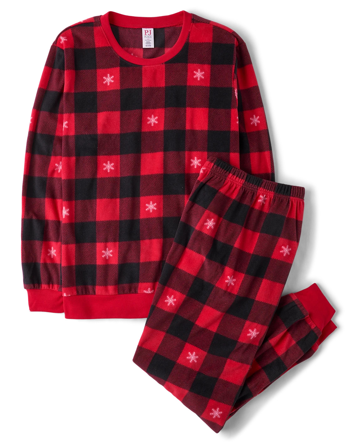 Adult Matching Family Buffalo Plaid Dream Fleece Pajamas - red | The Children's Place
