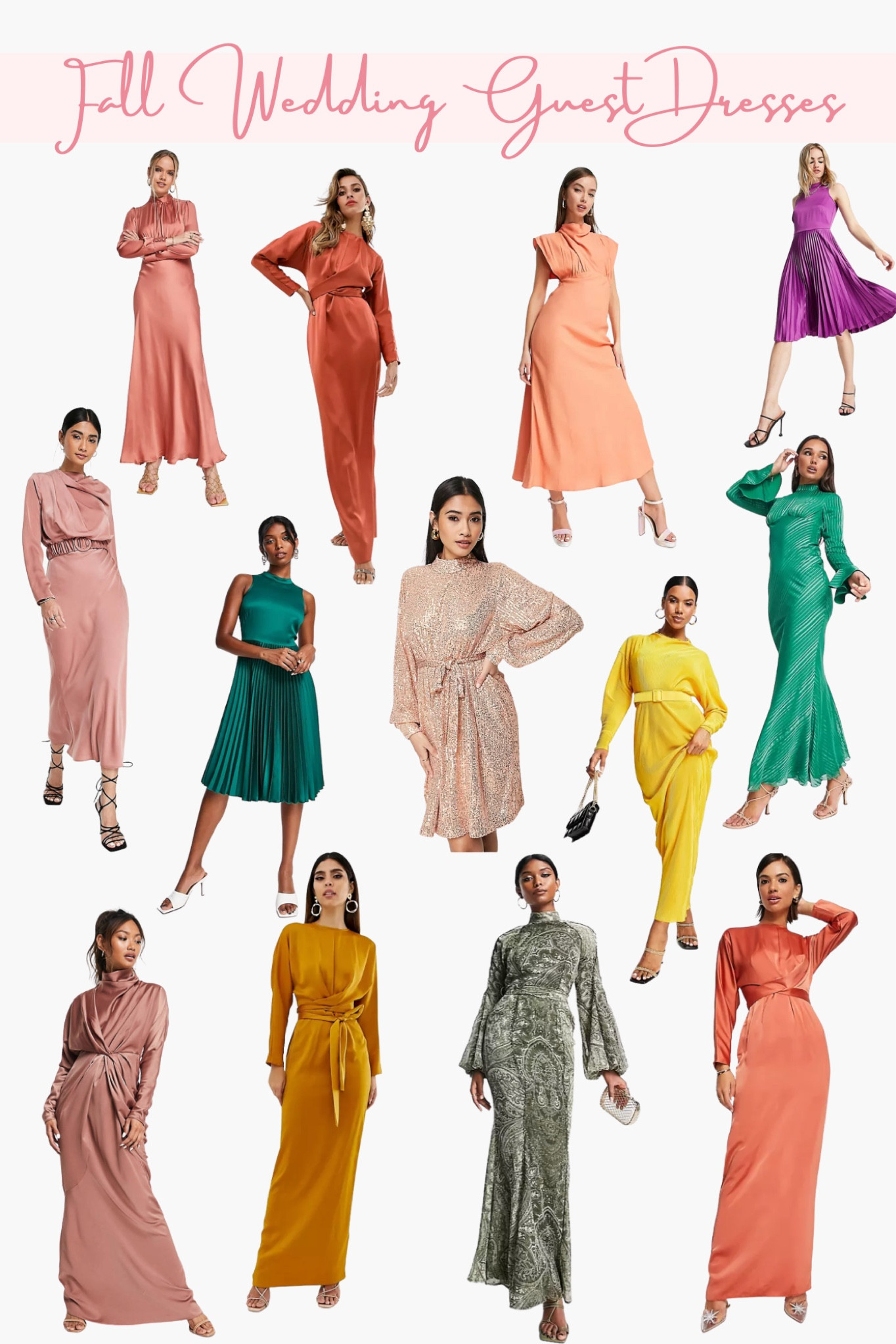 Modest options of fall wedding guest dresses. 

#LTKwedding #LTKsalealert #LTKSeasonal