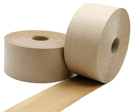 BOMEI PACK Reinforced Water Activated Gummed Kraft Paper Tape, 2 Pack 2.75 inch x 380 ft, for Hea... | Amazon (US)