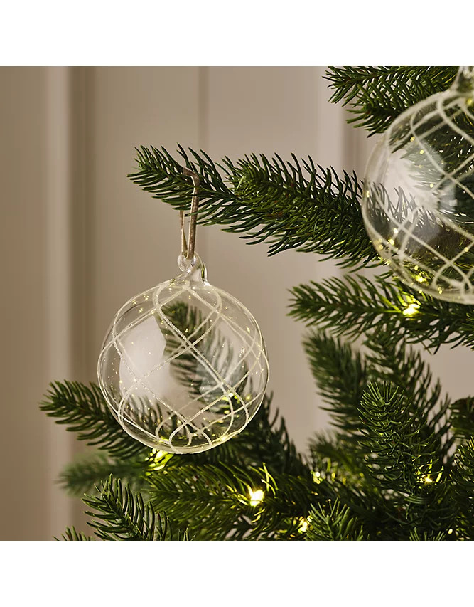 Glitter Swirl Bauble – 10.5cm | The White Company UK & ROW