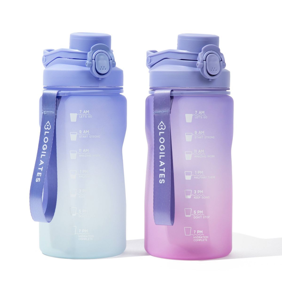 Blogilates 40oz 2pk Water Bottles - Periwinkle | Target