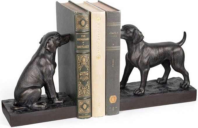 Decorative Bookends for Shelves, Labrador Dog Book Ends for Heavy Books, Lab Dog Statues Bookends... | Amazon (US)