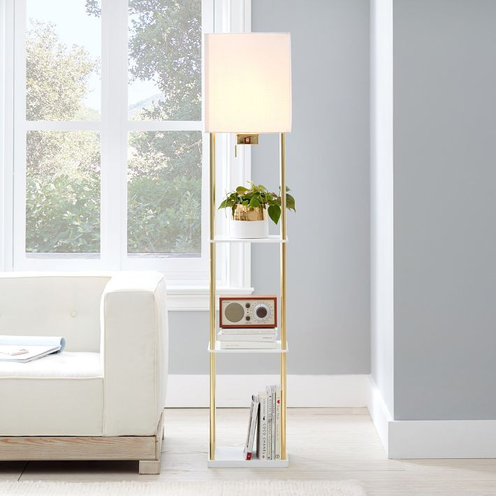 Harrison Shelf Floor Lamp | Pottery Barn Teen