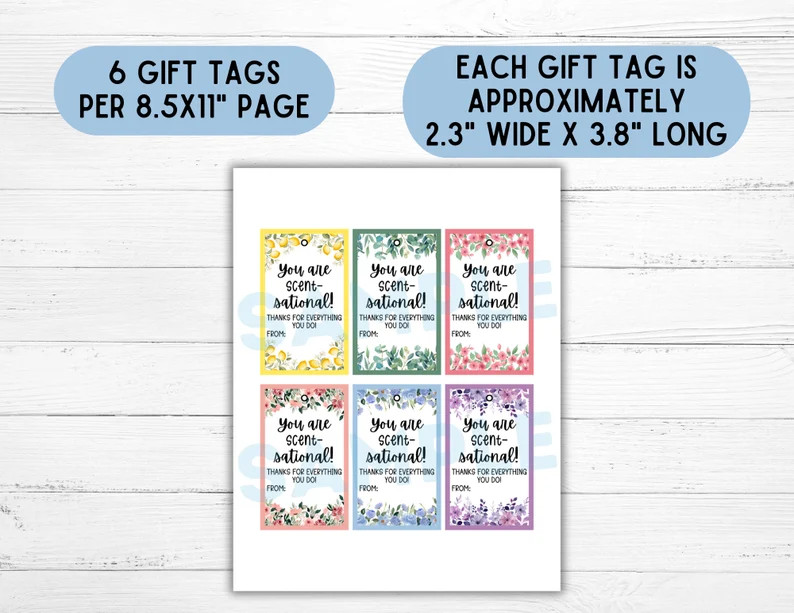 Appreciation Gift Tags You Are Scent-sational Gift Tag Teacher Gift Printable Soap Gift Tag Lotio... | Etsy (US)