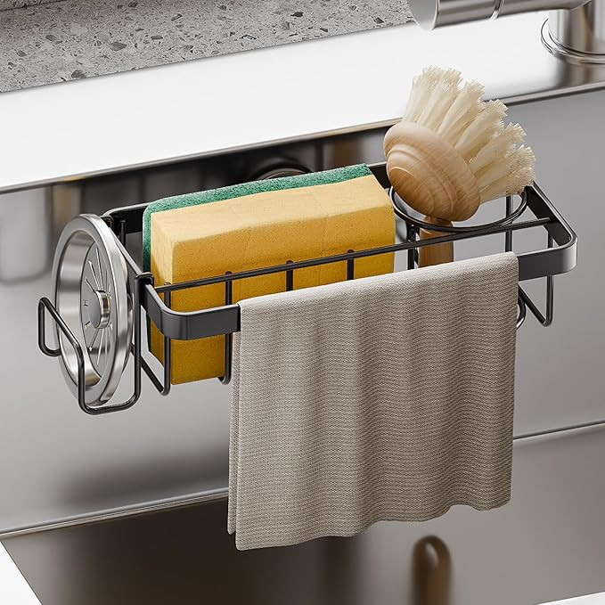 TAILI 4-in-1 Rustproof Sink Caddy & Sponge Holder with Removable Strong Suction Cup for Kitchen S... | Amazon (US)