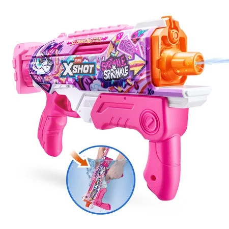 XSHOT Water Fast-Fill Skins Unicorn Splash (500ml 33ft) Hyperload Water Blaster by ZURU, Outdoor Summer Toy, for Kids, Teens & Adults Ages 5+ | Walmart (US)