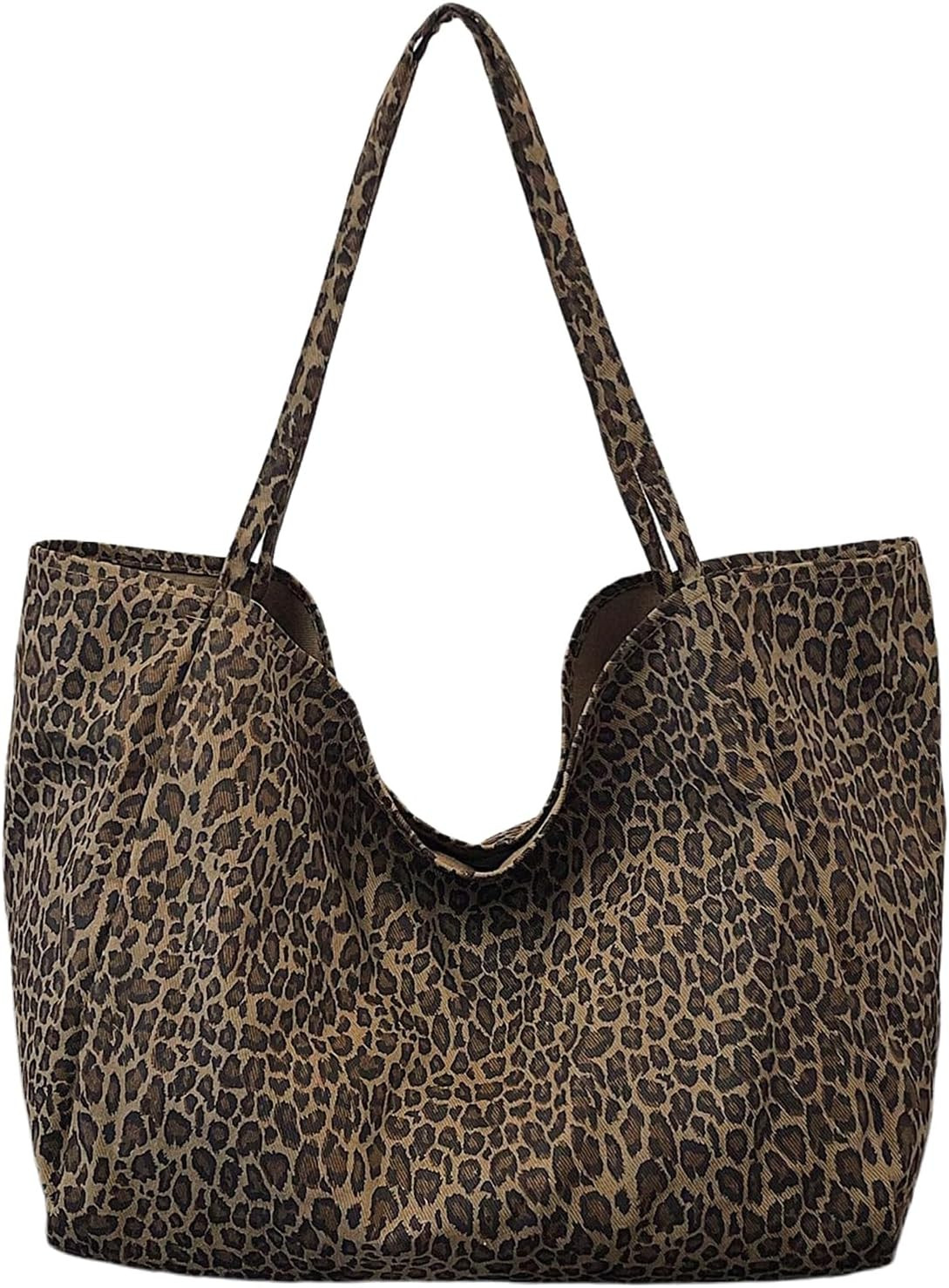 MakeMeChic Women's Leopard Tote Bag Cheetah Oversize Shoulder Bag | Amazon (US)