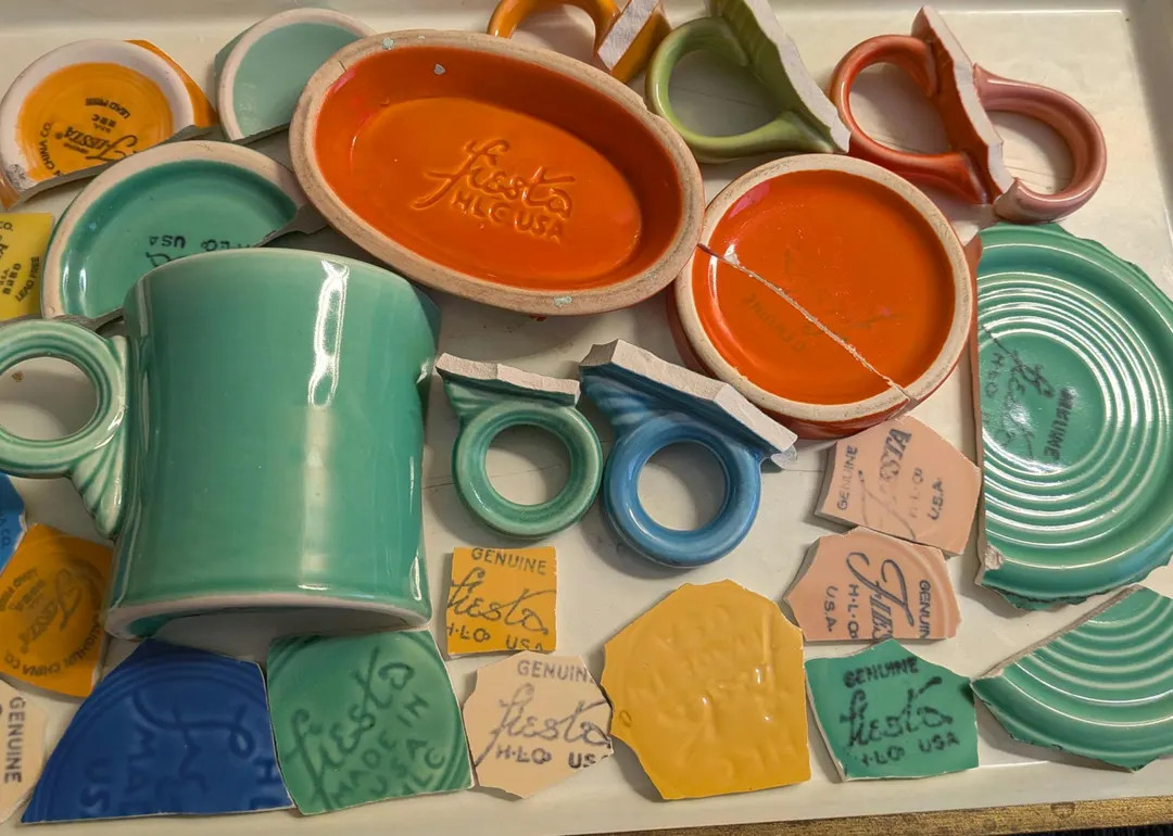 Mosaic Tiles Colorful Solid Half Cup Handles Handcut Broken Plate Pieces - Etsy | Etsy (US)