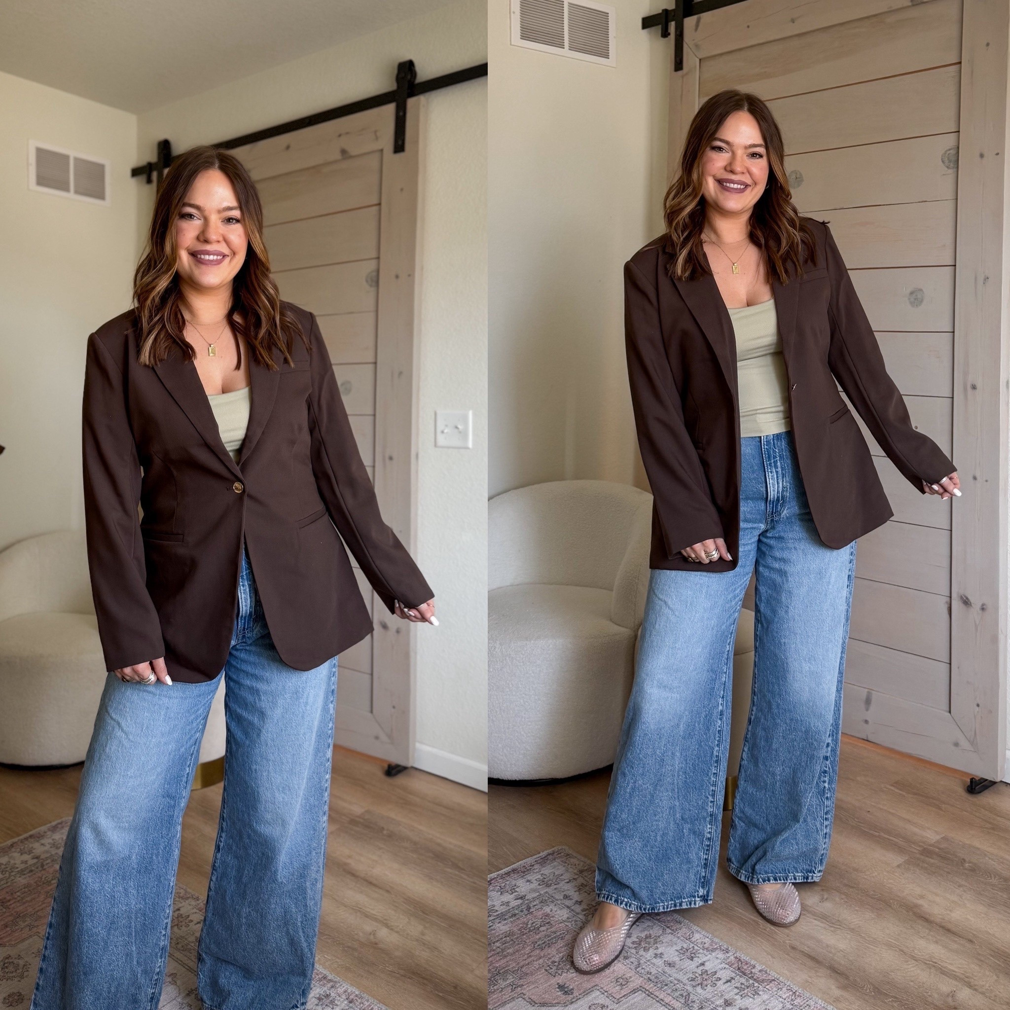 ABERCROMBIE HAUL // Suit blazer and bra free collection scoop neck tank wearing size large in both - blazer dark brown color 

#LTKmomlife #LTKgrwm #LTKootd