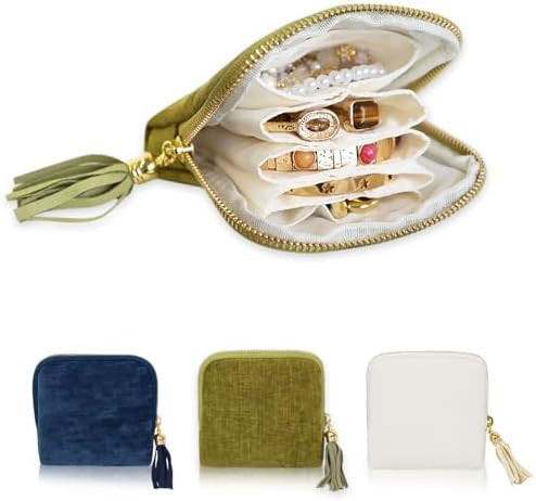 Stratalife Travel Jewelry Case Organizer for Women Wedding Gifts Portable Velvet Pouches for Trav... | Amazon (US)