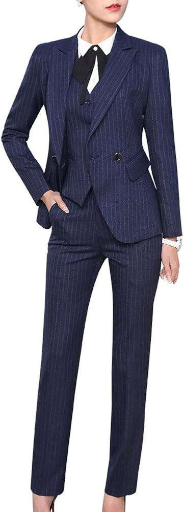 LISUEYNE Women's Three Pieces Office Lady Blazer Business Suit Set Women Suits for Work Skirt/Pan... | Amazon (US)