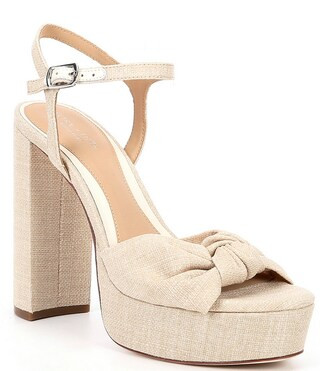 x Born on Fifth Laurie Linen Platform Dress Sandals | Dillards