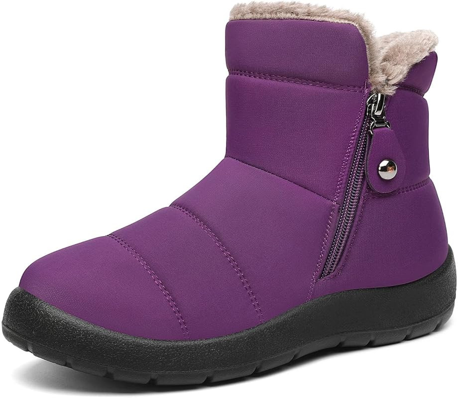 Mishansha Women Snow Boots Warm Lightweight Winter Shoes with Fur Lined | Amazon (US)