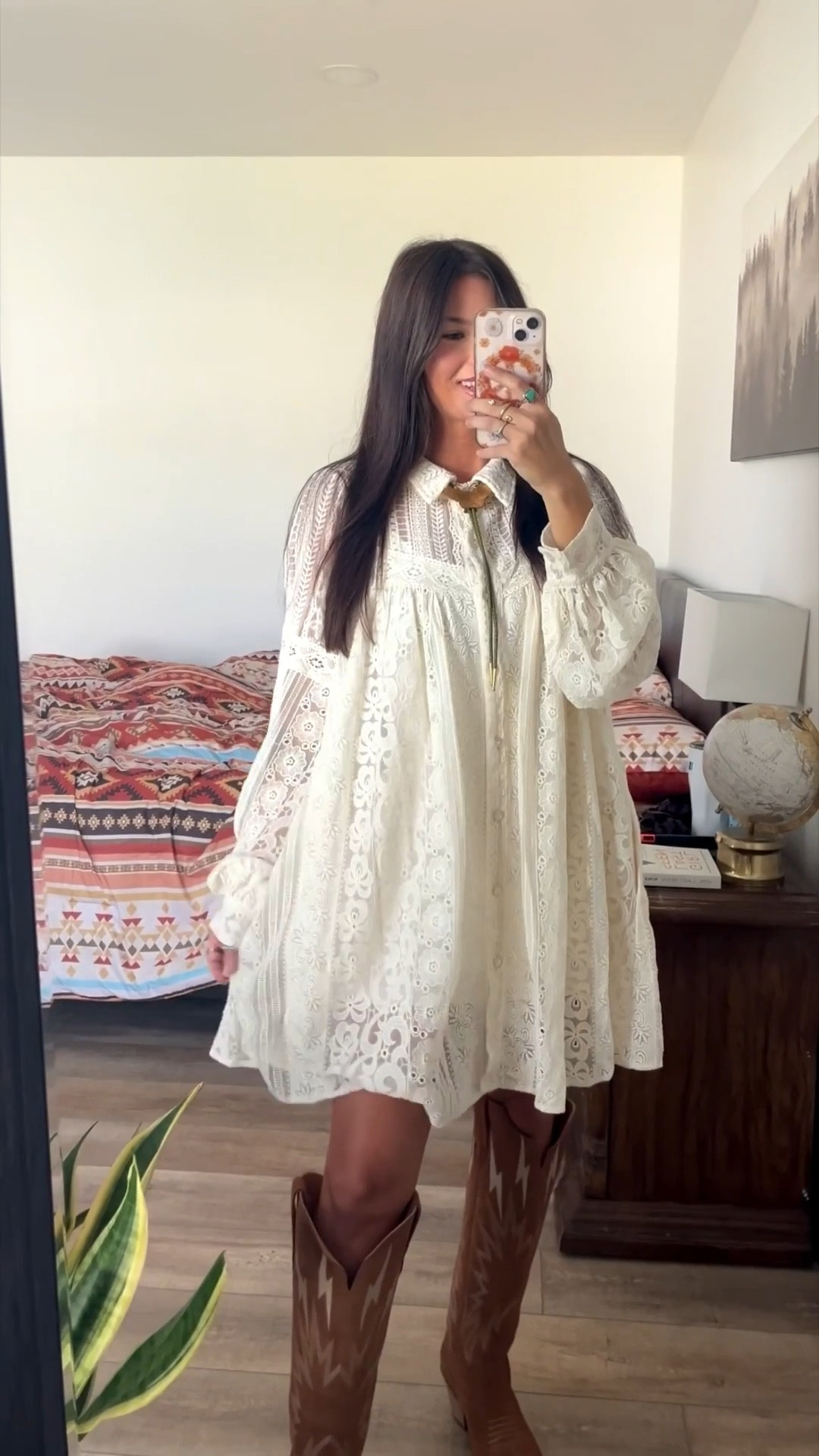 Boho western style! Bolo tie from November Maker! Top is a tunic, but I’m short so it’s definitely good length as a dress on me. Wearing a slip dress underneath 

#LTKShoeCrush #LTKStyleTip #LTKSeasonal