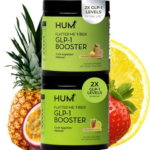 HUM Flatter Me Fiber Supplement for Women & Men, Prebiotics & Digestive Enzymes to Support Weight & Bloating, Digestive & Gut Health, Fiber Powder Drink Mix | Amazon (US)