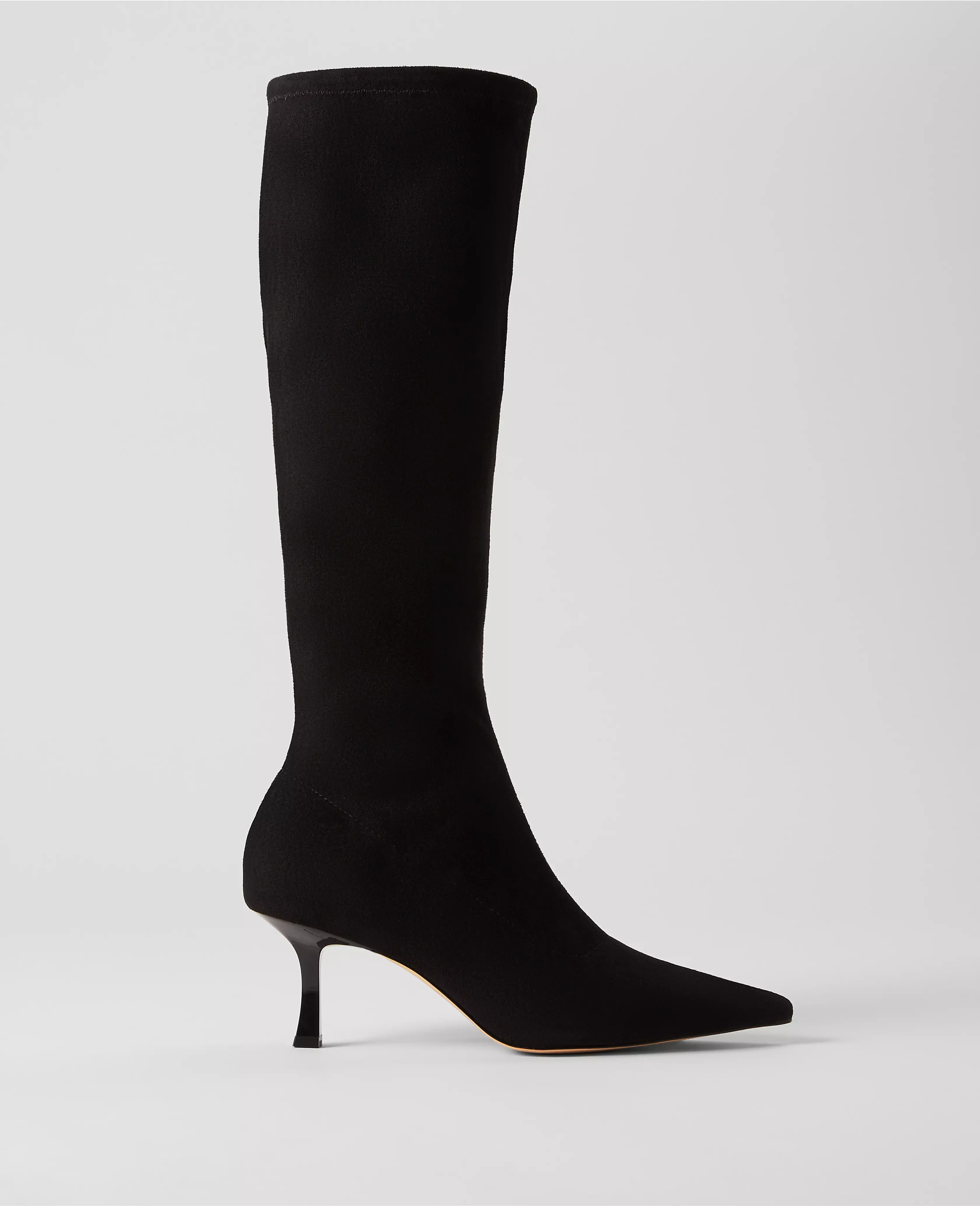 Microstretch Suede Pointy Toe Boot | Ann Taylor