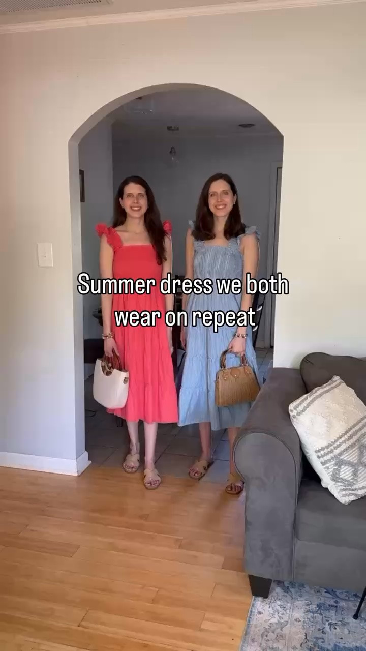 Summer dress we both wear on repeat. This @Quince dress is so versatile. Love the smocked bodice and flutter sleeve

#LTKgrwm #LTKootd #LTKSeasonal