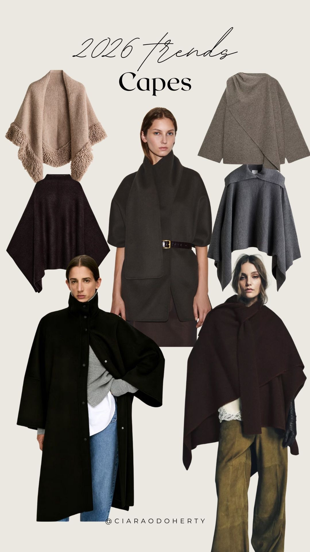2026 Trends: Capes

Capes, cape jacket, cape coat, h&m, asos, mango, Zara, arket 

#LTKireland #LTKeurope #LTKwinter