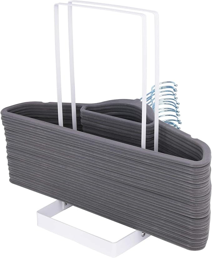 Hanger Storage Organizer, 110 Wire Clothes Hanger Holder, Hanger Stacker Rack for Laundry Closet,... | Amazon (US)
