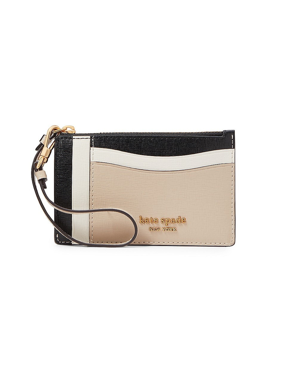 Women's Morgan Colorblocked Saffiano Leather Coin Card Case Wristlet - Earthenware | Saks Fifth Avenue