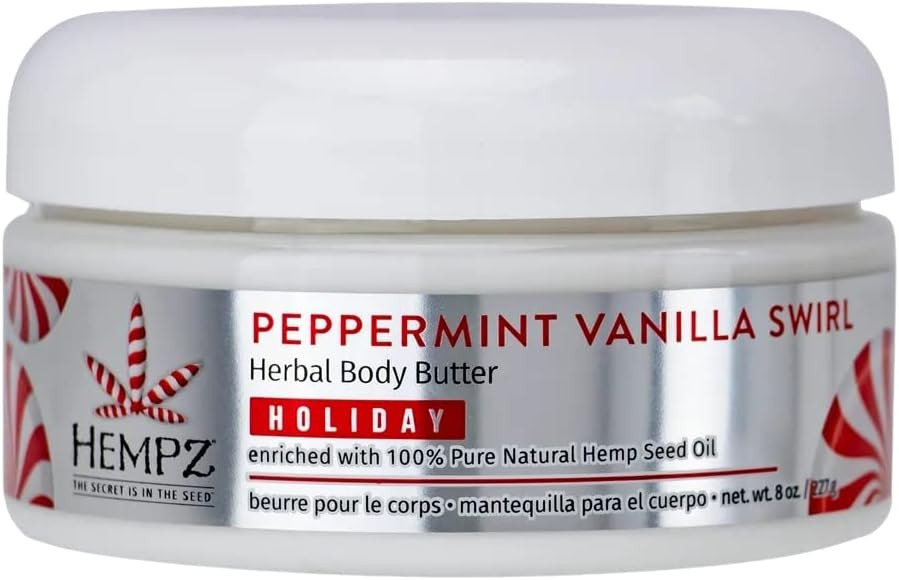 Hempz Holiday Peppermint Vanilla Swirl Body Butter 8oz Limited Edition | Amazon (US)