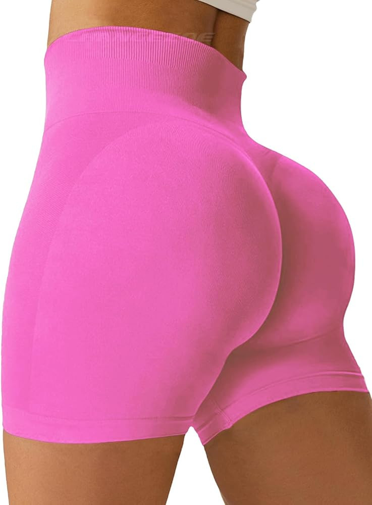 Women's High-Waisted Scrunch Butt Workout Shorts – Booty Lifting Spandex Biker Shorts | Amazon (US)