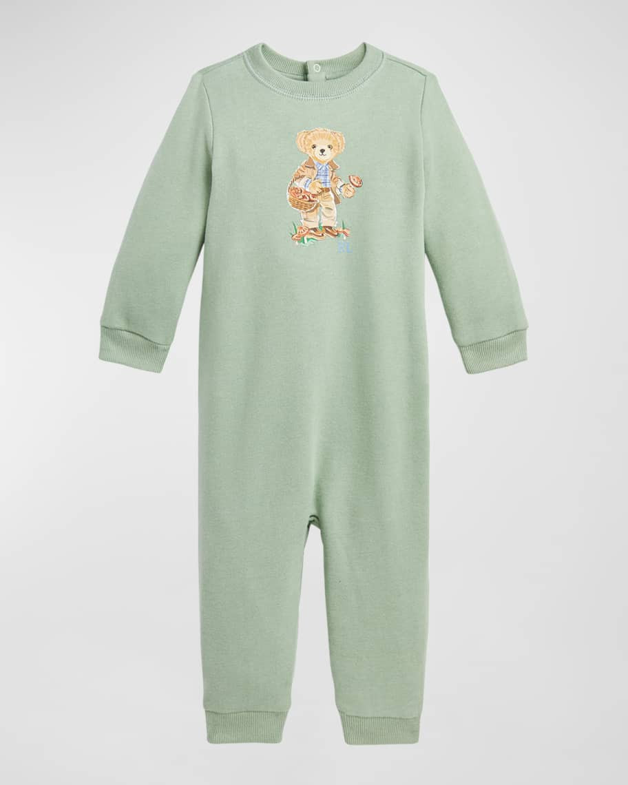 Ralph Lauren Childrenswear Boy's Magic Fleece Polo Bear One-Piece Coveralls, Size 3M-9M | Neiman Marcus