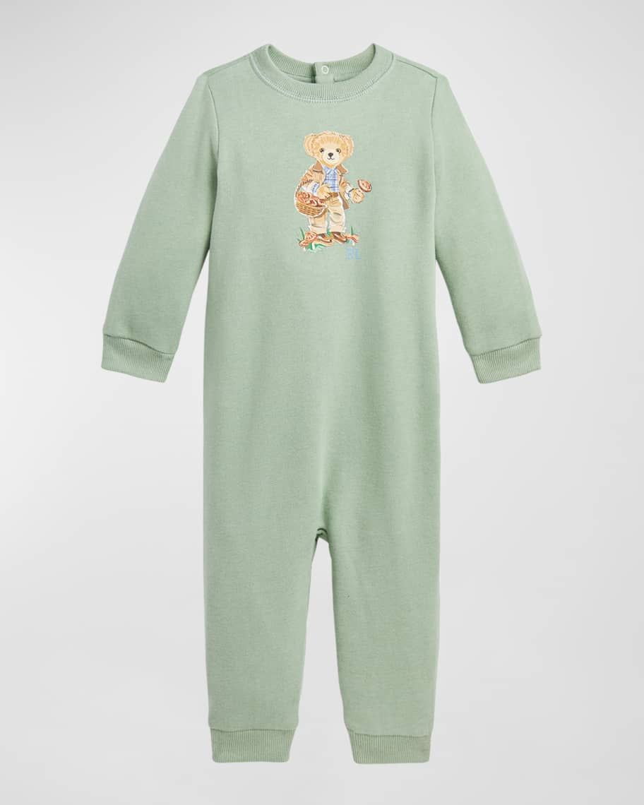 Ralph Lauren Childrenswear Boy's Magic Fleece Polo Bear One-Piece Coveralls, Size 3M-9M | Neiman Marcus