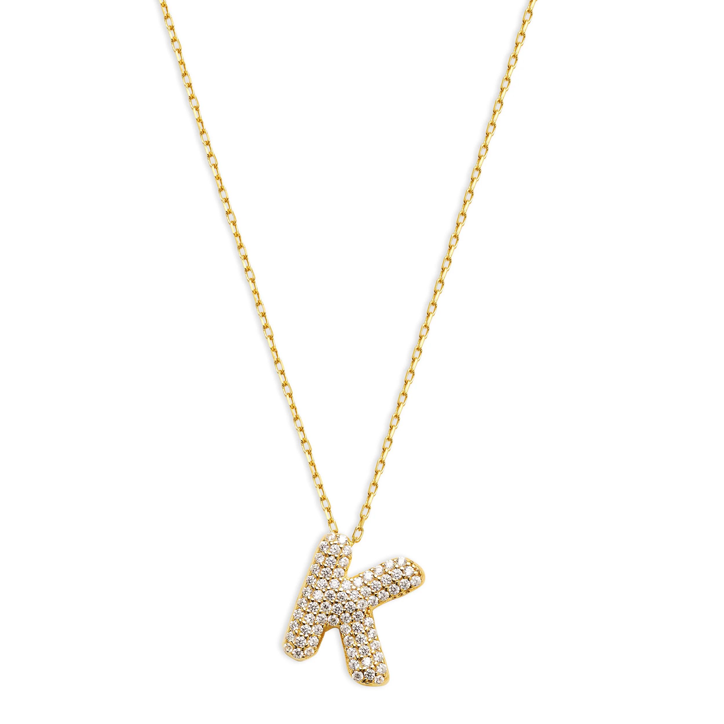 Bubble Letter Initial Necklace - The M Jewelers | The M Jewelers