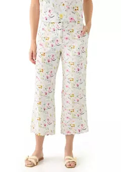 Crown & Ivy™ Women's Linen Scallop Printed Pants | Belk