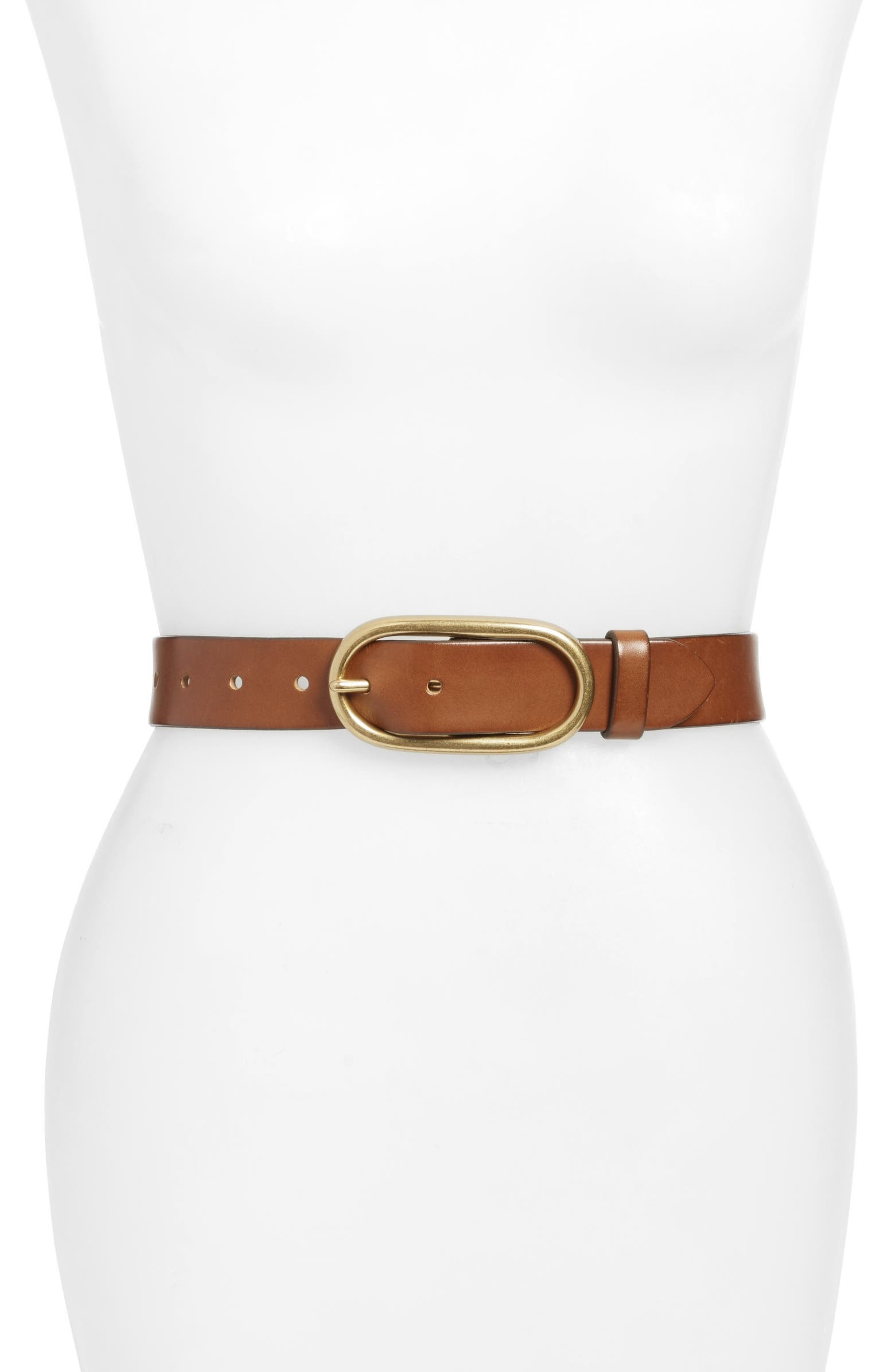 Oval Buckle Leather Belt | Nordstrom | Nordstrom