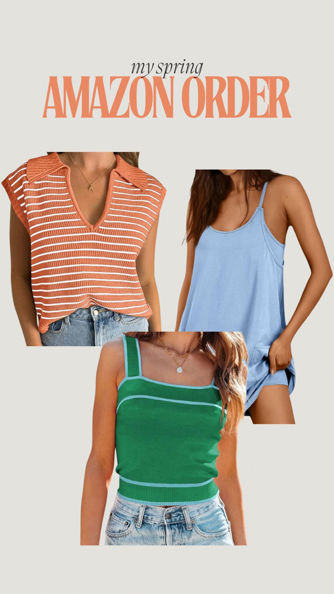 My spring Amazon order! 🧡💚🩵