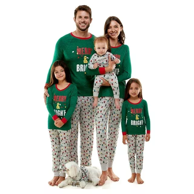 Baozhu Christmas Family Matching Deer Striped Pajamas Set Adult Kid Baby  Jammies