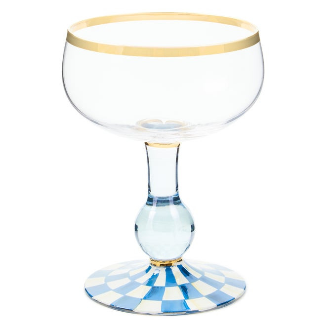Royal Check Coupe Glass | MacKenzie-Childs