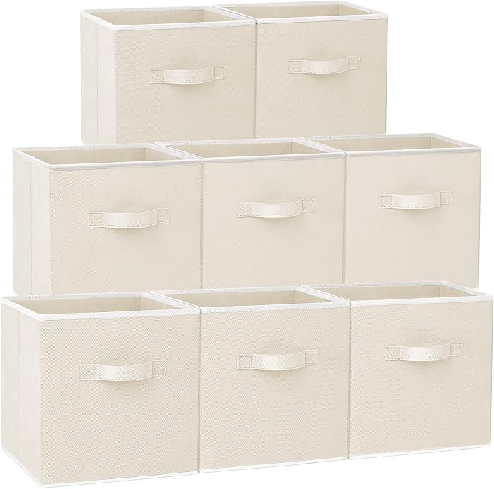 Storage Cubes - 11 Inch Heavy Duty Fabric Storage Bins for Shelves Closet Cube Organizer - 8 Pack... | Amazon (US)