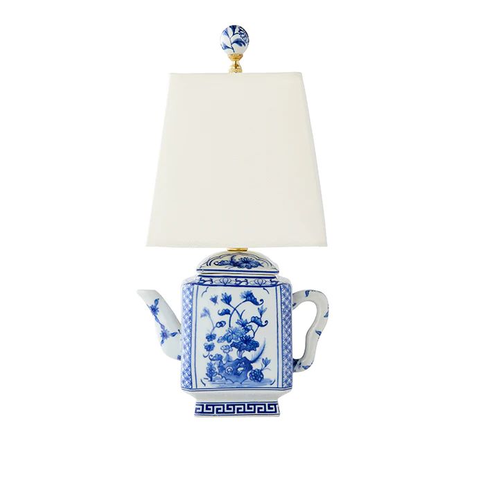 Teapot Lamp in Blue & White | Caitlin Wilson Design