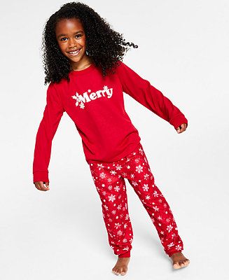 Family Pajamas Matching Kid's Merry Snowflake Mix It Family Pajama Set, Created for Macy's & Revi... | Macys (US)