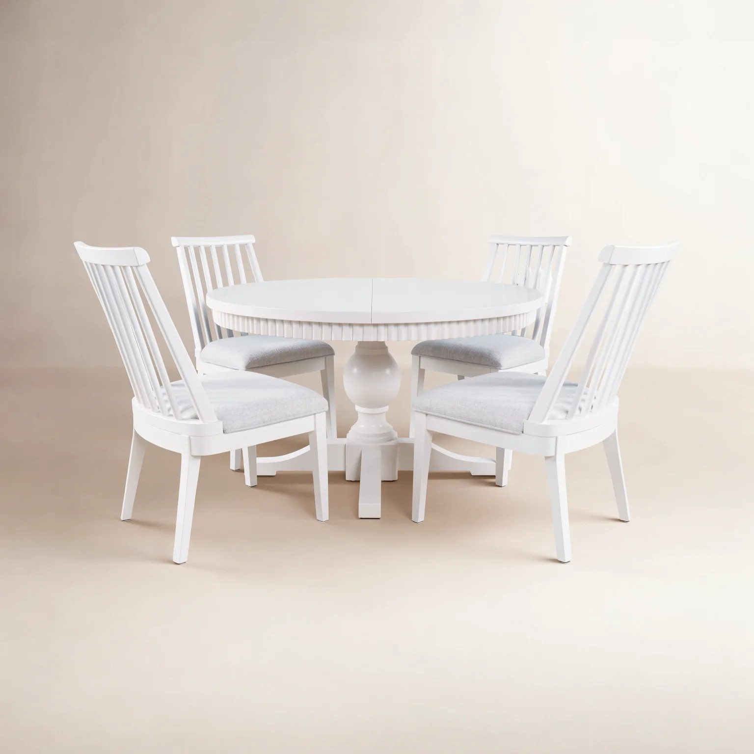 Alper Modern Farmhouse Extension Dining Set With Dowelback Chairs | Birch Lane