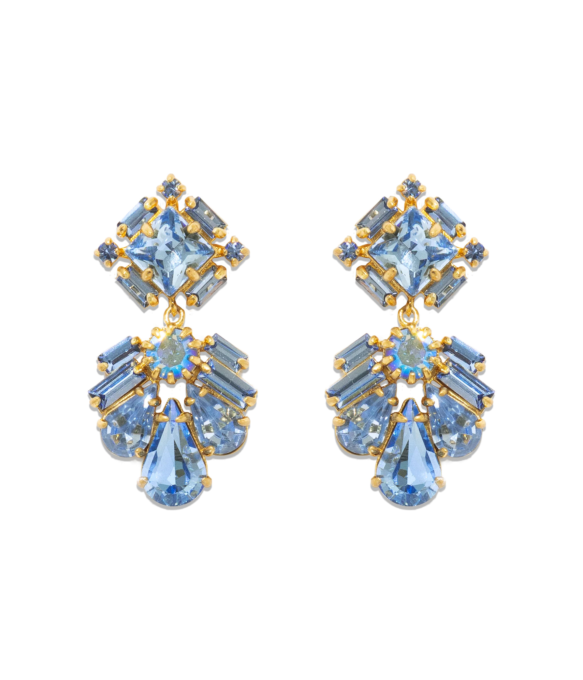 Eugenie Earrings in Light Sapphire | Loren Hope Designs